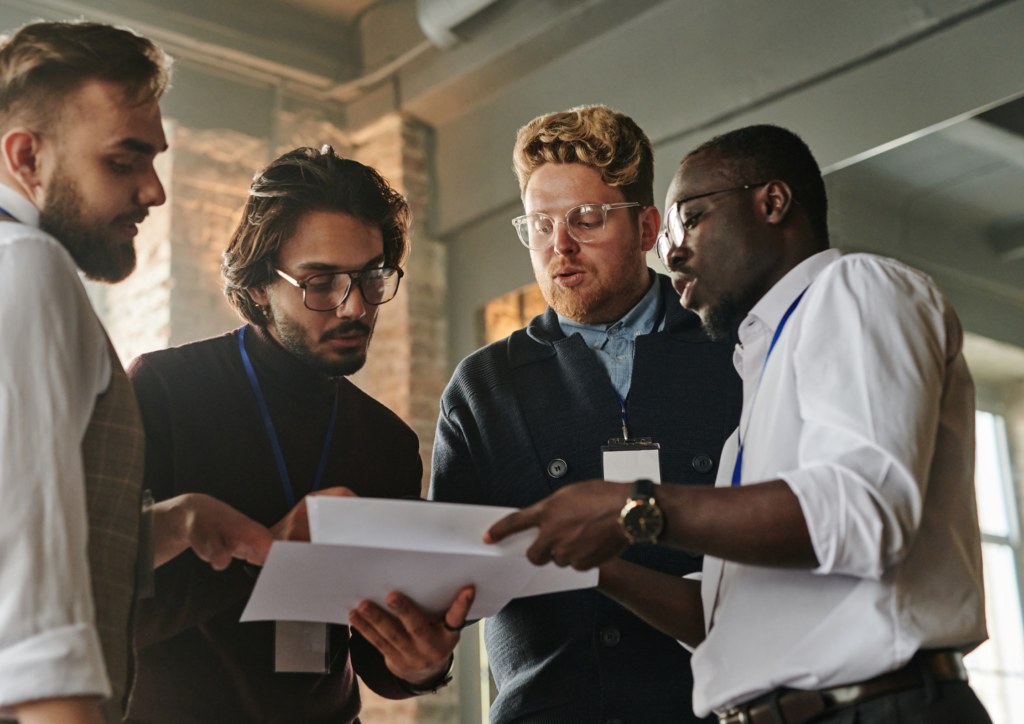 beweging op het werk staand vergaderen